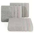 Ręcznik kąpielowy 50x90 cm bawełniany kolor popielaty z ozdobnym stębnowaniem 500 g/m2 POLA Eurofirany