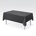 Obrus szyty grafitowy z gładkiej tkaniny typu blackout