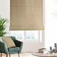 Roleta rzymska ciemnobeżowa z jednokolorowej gładkiej tkaniny