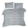 Pościel 220x200 cm gładka z polaru kolor srebrny FLANO Eurofirany