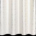 Zasłona biało, szampańska zdobiona nadrukiem geometrycznym 140x250 cm przelotka SEMI Eurofirany