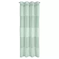 Firana miętowa zdobiona puszystą aplikacją 140x250 cm przelotka ESTER Eurofirany
