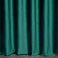 Zasłona szyta na taśmie fala ciemnozielona z miękkiej półmatowej tkaniny welwetowej