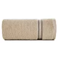 Ręcznik kąpielowy 70x140 cm bawełniany kolor beżowy z błyszczącą bordiurą 530 g/m2 FILON Eurofirany