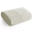 Narzuta kremowa 200x220 cm z geometrycznym wzorem wykonana techniką hot press ALARA 6 DESIGN 91 Eurofirany