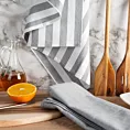 Komplet ściereczek kuchennych 2szt 50x70 cm bawełniany kolor srebrny zdobionych w pasy 200 g/m2 KARIN Eurofirany