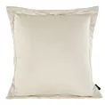 Poszewka na poduszkę 45x45 cm welwetowa z ozdobnymi brzegami kremowa RIA DIVA LINE Eurofirany