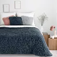Koc z przyjemnego futerka 130x170 cm granatowy ADORE Eurofirany