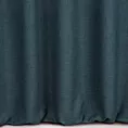 Zasłona szyta na flexach GEONOA granatowa z miękkiej tkaniny o naturalnym charakterze z widocznym ozdobnym splotem