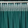 Zasłona ciemnoturkusowa ze złotym wzorem przecierki, welwetowa 140x300 cm taśma NADIA Eurofirany