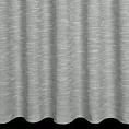 Zasłona szyta na taśmie fala jasnoszara z matowej luźnotkanej tkaniny z efektem melanżu, wykończona obciążnikiem