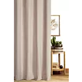 Zasłona szyta na taśmie fala beżowa z miękkiej szenilowej tkaniny z efektem melanżu