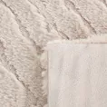 Koc 150x200 cm beżowy, z futrzanej tkaniny zdobiona wytłaczanym efektem 3D KATE Eurofirany