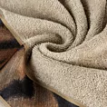Ręcznik kąpielowy 50X90 cm bawełniany kolor beżowy,czarny z designerską bordiurą 500 g/m2 EVA 23 Eva Minge Eurofirany