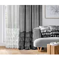 Zasłona stalowa z welwetu zdobiona falbanami 140x270 taśma CHARLOTTE 1 Eurofirany