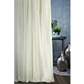 Zasłona szyta na przelotkach AMAYA kremowa z jednokolorowej gładkiej tkaniny