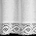 Zazdrostka biała z matowej tkaniny z koronką 200x40 cm tunel VINCE  Eurofirany