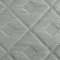 Narzuta srebrna 220x240 cm z geometrycznym wzorem wykonana techniką hot press ALARA 6 DESIGN 91 Eurofirany