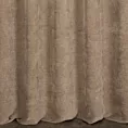 Zasłona szyta na taśmie fala jasnobrązowa z tkaniny szenilowej z efektem melanżu