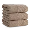 Ręcznik do rąk 30x50 cm bawełniany kolor beżowy o ryżowej strukturze z welwetową bordiurą 500 g/m2 LOREN Eurofirany