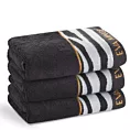 Ręcznik do rąk 30x50 cm bawełniany kolor czarny,szary z designerską bordiurą 500 g/m2 EVA 22 Eva Minge Eurofirany
