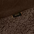 Narzuta, koc na fotel 70x160 cm ciemnobrązowy z miękkiego polaru ze strukturą baranka TEDY Eurofirany Premium