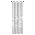 Firana biała z etaminy zdobiona motywem roślinnym 140x250 cm przelotka ESTELLA Eurofirany