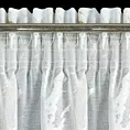 Firana biała zdobiona błyszczącym nadrukiem marmurku, 140x250 cm taśma - MOLLY1 - Eurofirany
