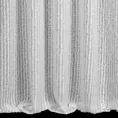 Zasłona szyta na taśmie fala biała z tkaniny z aplikacją i haftem