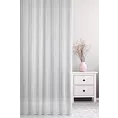 Firana szyta na flexach RENEE biała z półprzezroczystej połyskującej tkaniny