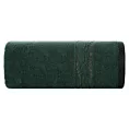 Ręcznik do rąk 30x50 cm bawełniany kolor ciemnozielony zdobiony bordiurą z błyszczącym wzorem 500 g/m2 KARIN Eurofirany