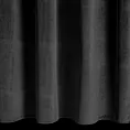 Zasłona czarna zdobiona falbanami z welwetu 140x250 cm przelotka ERIN Eurofirany