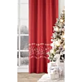 Zasłona czerwono, biała świąteczna 140x250 cm przelotka RUBI Eurofirany