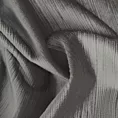 Zasłona szyta na taśmie fala popielata z tkaniny welwetowej w pionowe prążki, wykończona obciążnikiem
