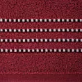 Ręcznik do rąk 30x50 cm bawełniany kolor czerwony z ozdobnym stębnowaniem na bordiurze 500 g/m2 FIORE Eurofirany