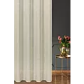 Firana szyta na przelotkach kremowa z delikatnej etaminy wykończonej obciążnikiem