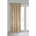Zasłona kremowo, szampańska zdobiona lśniącym nadrukiem z welwetowej tkaniny 140x270 cm taśma EMILA Eurofirany