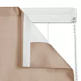 Roleta rzymska LUXOR jasnobeżowa z eleganckiej lśniącej tkaniny o drobnym splocie