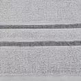 Ręcznik kąpielowy 50x90 cm bawełniany kolor srebrny w kontrastujące pasy 500 g/m2 DINA Eurofirany