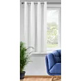 Zasłona biała zaciemniająca gładka półmatowa 140x175 cm przelotka LOGAN Eurofirany