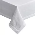 Obrus biały 140x280 cm ELEN zdobiony ozdobną kantą i haftowaną koronką EUROFIRANY PREMIUM