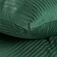 Pościel 220x200 cm satyna bawełniana kolor ciemnozielony w drobne prążki VERA Eurofirany