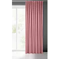 Zasłona różowa z matowego welwetu 140x300 cm taśma imintująca flex MADLEN Eurofirany