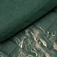 Narzuta welwetowa ciemnozielono, złota 200x220 cm z welwetu zdobiona wzorem marmuru LUIZ 6 DESIGN 91 Eurofirany