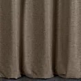 Zasłona szyta na przelotkach jasnobrązowa o naturalnym charakterze, z widocznym, ozdobnym splotem