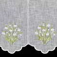 Tkanina firanowa zazdrostka z etaminy zdobiona haftem wiosennym Eurofirany