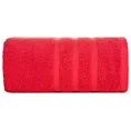 Ręcznik kąpielowy 50x90 cm bawełniany kolor czerwony z ozdobną bordiurą 500 g/m2 MILO Eurofirany
