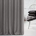 Zasłona szyta na taśmie fala stalowo szara z miękkiej tkaniny z efektem melanżu