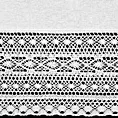 Zazdrostka biała z bawełny zdobiona ażurowym wzorem 150x350cm szelki MADDELINE Eurofirany