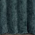 Zasłona szyta na taśmie fala granatowa z miękkiej tkaniny szenilowej